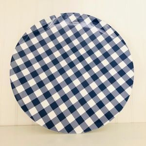 Melamine Blue & White Gingham Dinner Plates 1 pc